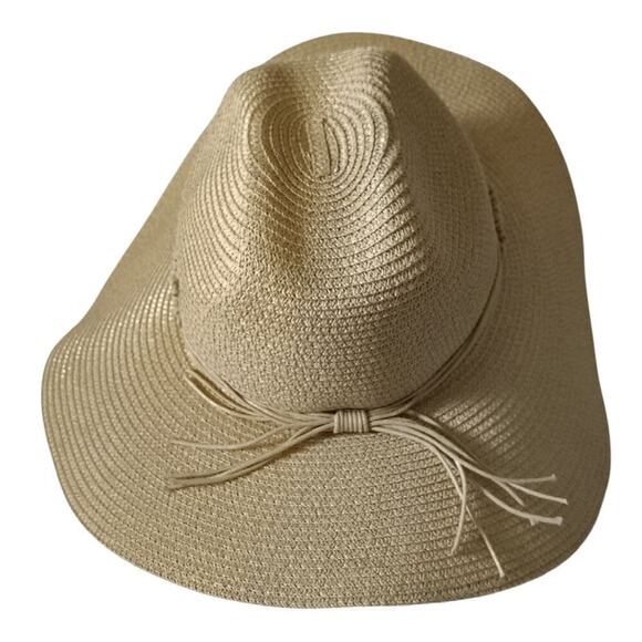 Lulu's Straw Braided Sun Hat Natural OS - Picture 3 of 5